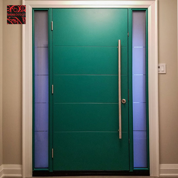 Smooth finish fiberglass door