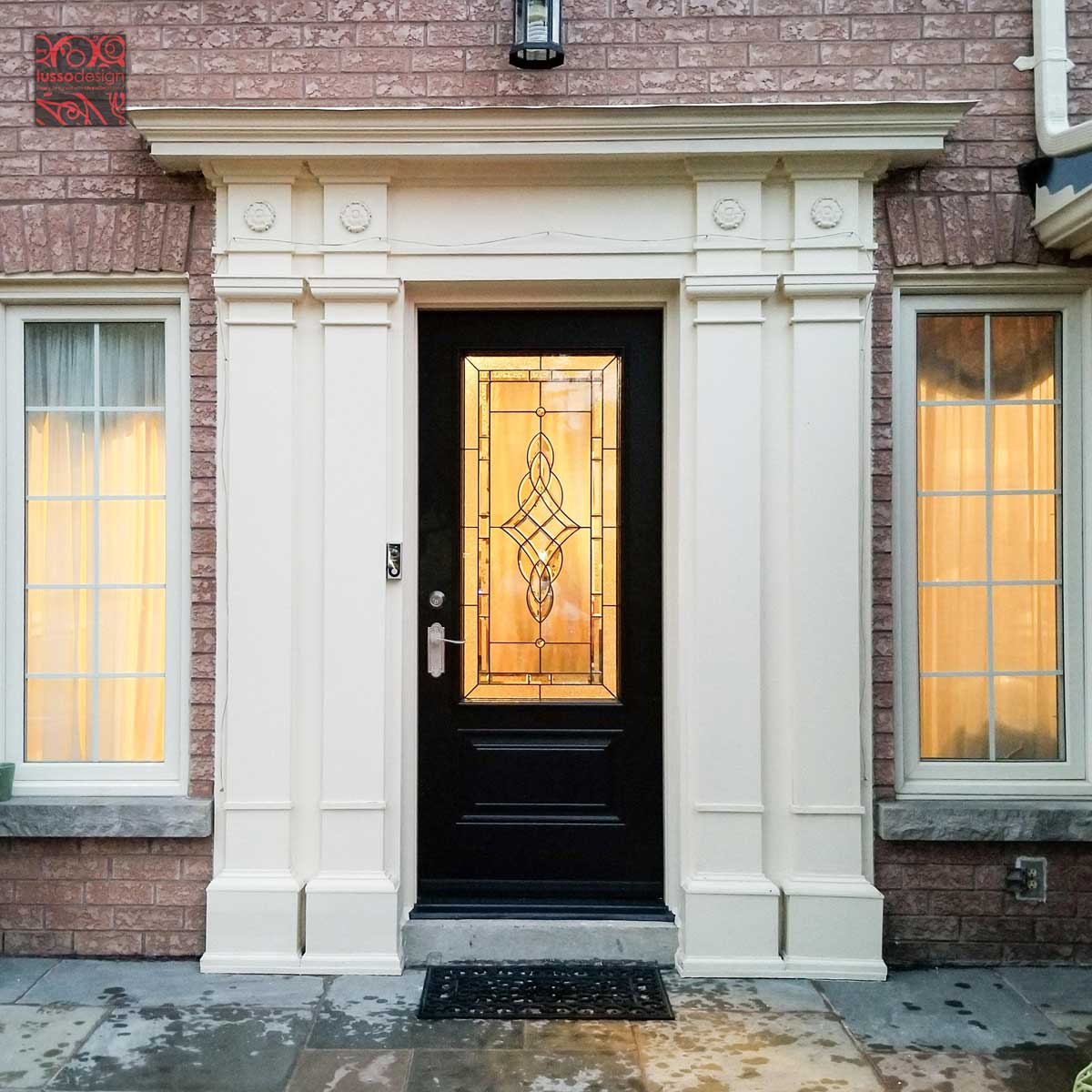 Single steele door made to match original trim